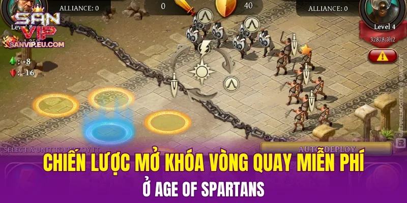 Chiến lược mở khóa vòng quay miễn phí ở Age Of Spartans