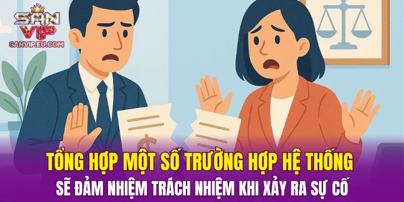 Tổng hợp một số ​​trường hợp hệ thống sẽ đảm nhiệm trách nhiệm khi xảy ra sự cố